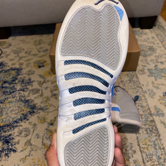 Jordan 12 Retro ‘Grey University Blue’ 7Y=Wmns 8.5 - Picture 11 of 15